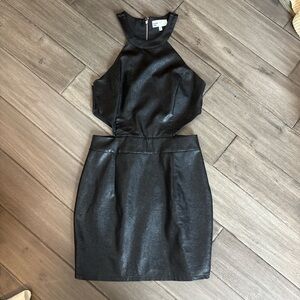 Elegant Black Halter Dress